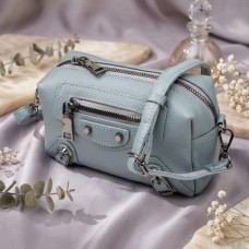 Сумка Vintage З натуральної шкіри Блакитна (22925)