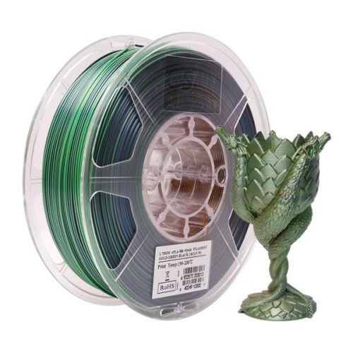 Пластик для 3D-принтера eSUN ePLA-Silk Mystic 1.75мм 1kg GoldGreenBlack (EPLA-SILKMYSTIC-P175JGB1)