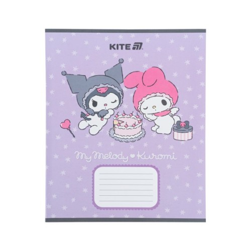 Зошит Kite Kuromi, 12 аркушів, коса лінія (HK25-235-2)
