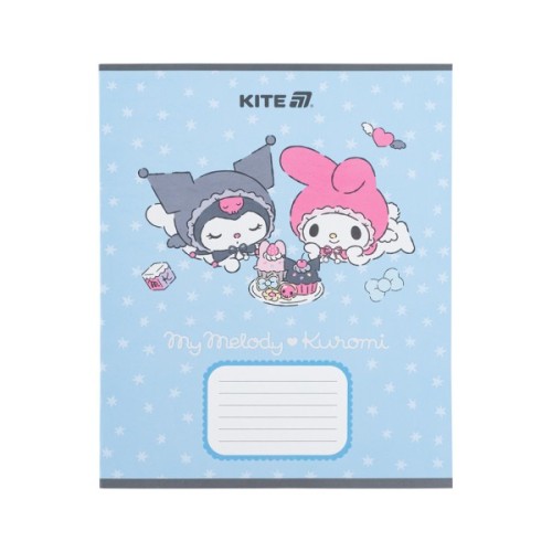 Зошит Kite Kuromi, 12 аркушів, коса лінія (HK25-235-2)
