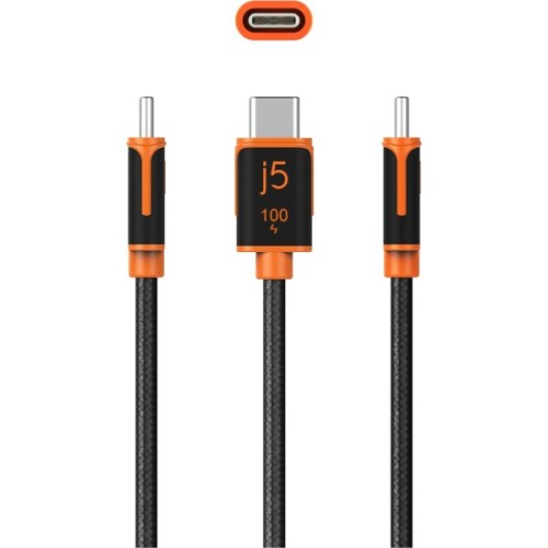 Дата кабель USB-C to USB-C 3.0m 100W (20V/5A) premium J5create (JUCX25L30-N)
