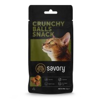 Ласощі для котів Savory Snacks Crunchy Balls кульки з котячою м'ятою 60 г (4820261921335)