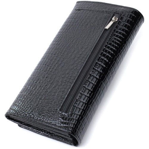 Гаманець ST Leather З натуральної шкіри Чорний (22718)