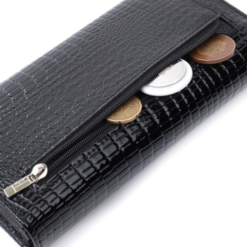 Гаманець ST Leather З натуральної шкіри Чорний (22718)