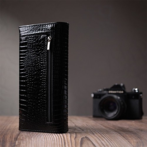 Гаманець ST Leather З натуральної шкіри Чорний (22718)