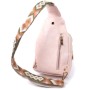 Сумка Vintage Компактна жіноча з однією лямкою через плече з гладкої екошкіри Рожева (22766)