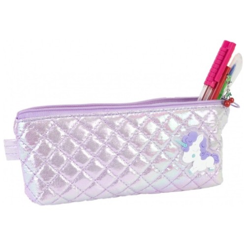 Пенал Cool For School перламутровий 1 відділення фіолетовий (CF87058)