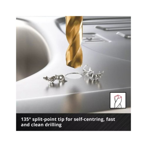 Набір свердл Einhell по металу 19шт, 1-10мм, кейс (427019)