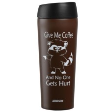 Термокружка ARDESTO Coffee Time Raccoon 450 мл Brown (AR2645DML)