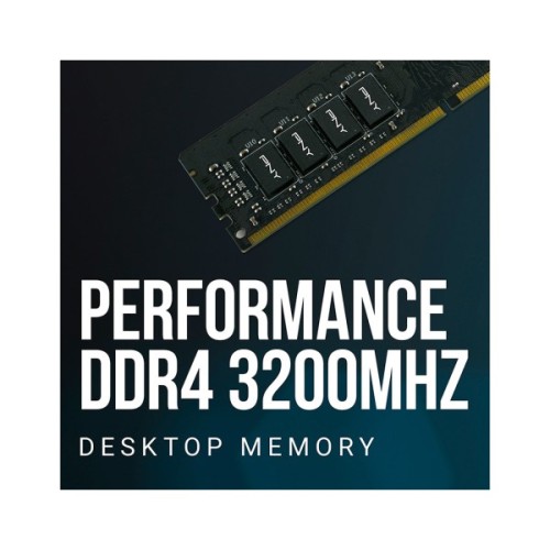 Модуль пам'яті для комп'ютера DDR4 16GB 3200 MHz Bulk PNY (MD16GSD43200-SI / M4U16S682QMMM52-12)