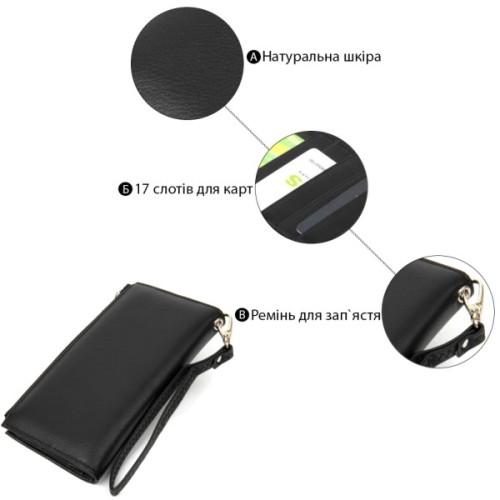 Гаманець ST Leather Чорний (19373)