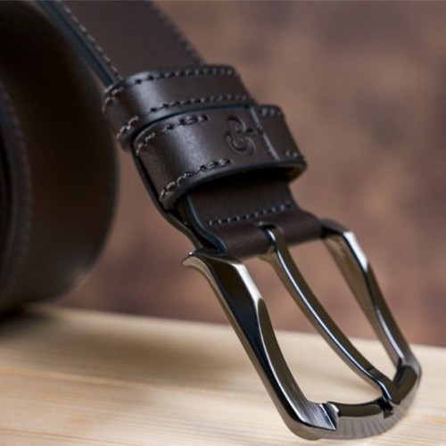 Ремінь Grande Pelle Джинсовий Коричневий (11158)