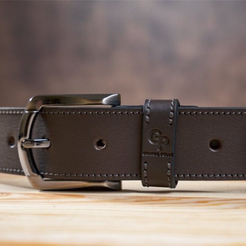 Ремінь Grande Pelle Джинсовий Коричневий (11158)