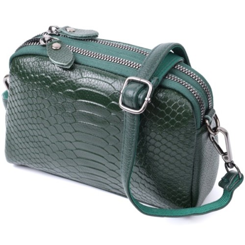 Сумка Vintage З натуральної шкіри Зелена (22802)