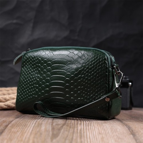 Сумка Vintage З натуральної шкіри Зелена (22802)