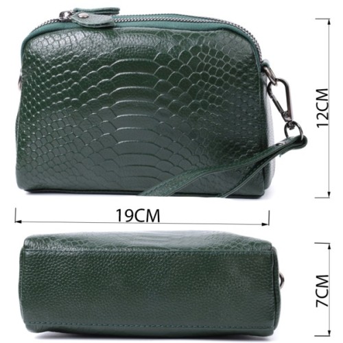 Сумка Vintage З натуральної шкіри Зелена (22802)