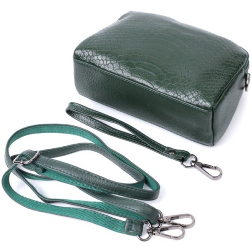 Сумка Vintage З натуральної шкіри Зелена (22802)