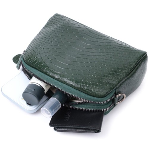 Сумка Vintage З натуральної шкіри Зелена (22802)