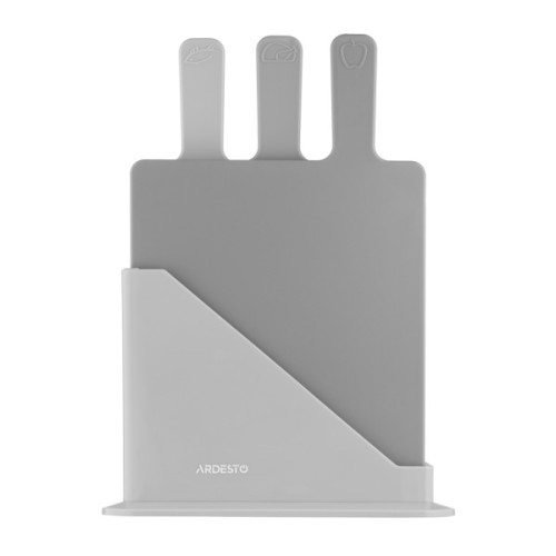 Дошка для нарізання Ardesto Fresh, Набір 3шт, 24.1х33х7.9см, сірий (AR1403GRB)
