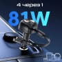 Зарядний пристрій Promate 1xUSB-C PD + 1xUSB + cable USB-C/Lightning max 81W black (powerdrive-rci81)
