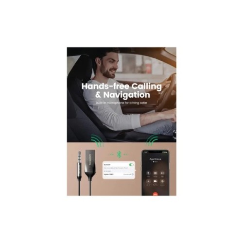 Bluetooth трансмітер Ugreen Bluetooth 5.0 Aux with mic CM309 UGREEN Black (70601)