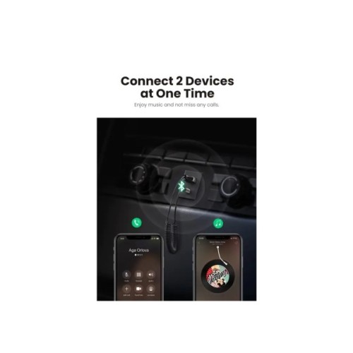 Bluetooth трансмітер Ugreen Bluetooth 5.0 Aux with mic CM309 UGREEN Black (70601)