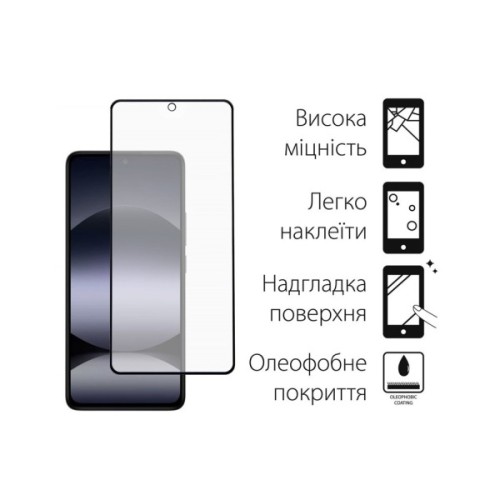 Чохол до мобільного телефона Dengos Kit Xiaomi Redmi Note 14 5G case Matte + glass (Black) (DG-KM-127)