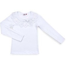 Кофта дитяча Matilda з мереживною оборкою (8430-164G-white)