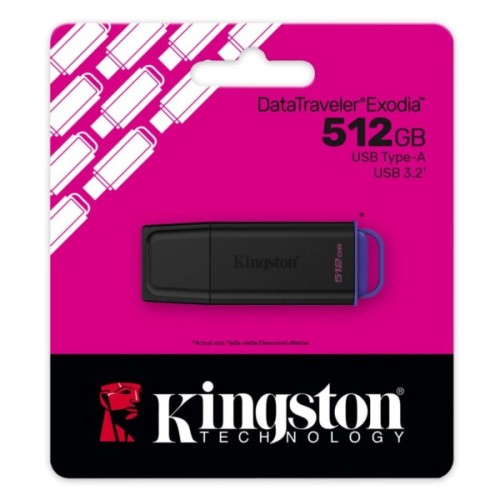 USB флеш накопичувач Kingston 512GB DataTraveler Exodia Black-Purple USB 3.2 (DTXG2/512GB)