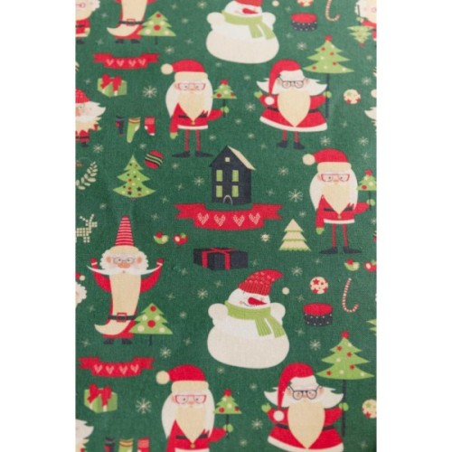 Доріжка на стіл Прованс Санта на зеленому 40х140 см (035779)