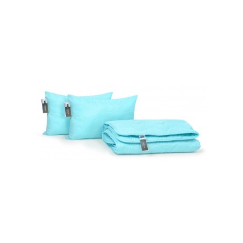 Ковдра MirSon Набір EcoSilk Всесезонний №1662 Eco Light Blue Ковдра + поду (2200002655163)