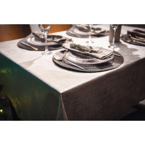 Скатертина Ardesto Shine 100% поліестер, золотавий 120х140 см (ART07SG)