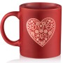 Чашка Ardesto Heart, 320мл, кераміка, червоний (AR3074R)