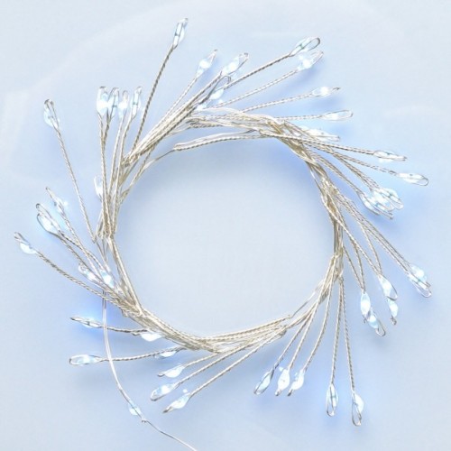Гірлянда YES! Fun Кластер на мідному дроті 50 LED Холодно-біла 1 м Статична Батарейки (975018)