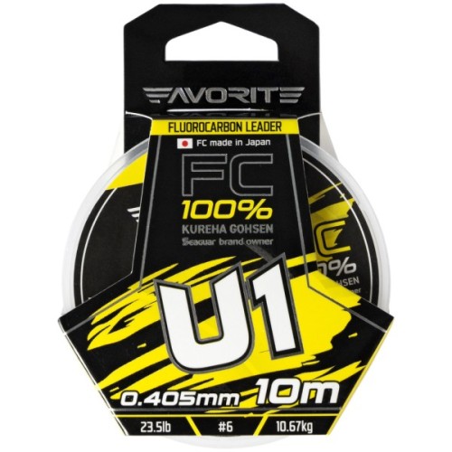 Флюорокарбон Favorite U1 FC 10m 6.0/0.405mm 23.5lb/10.67kg (1693.11.85)