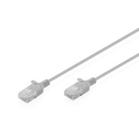 Патч-корд 3м, UTP, cat.6, Sliim, AWG 32/7, Cu, LSZH, grey Digitus (DK-1618-030S)