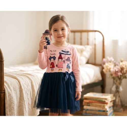 Плаття дитяче Breeze з зайками (12680-104G-peach)