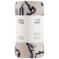 Плед Ardesto Fleece 100% поліестер, песики, сірий 130х160 см (ART0724PB)