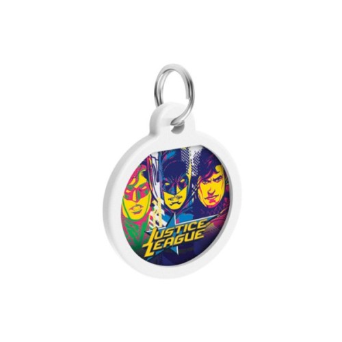 Адресник для тварин WAUDOG Smart ID з QR паспортом "Ліга Справедливості" коло 25 мм (укр) (0625-1015uk)