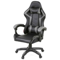 Крісло ігрове Аклас Бешкет ANF підліткове Чорний (PU-чорний/сірий) (00160338)
