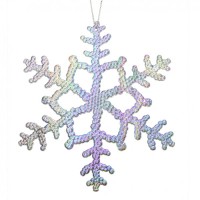 Ялинкова іграшка Novogod`ko Сніжинка 30 см Пластик Перламутр (974872)