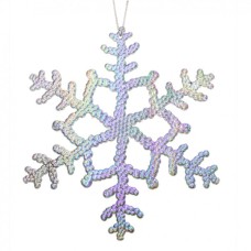 Ялинкова іграшка Novogod`ko Сніжинка 30 см Пластик Перламутр (974872)