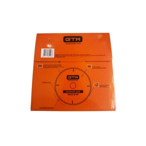 Диск пильний GTM 190×30мм, 64 зуби, по ламінату (SBL-19064)