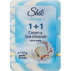 Тверде мило Shik 1+1 Deluxe Крем і морські мінерали 4 х 90 г (4823107607868)