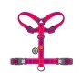 Шлея для собак WAUDOG Nylon Mono анатомічна H-подібна з QR паспортом, пластиковий фастекс, L рожева (54587)