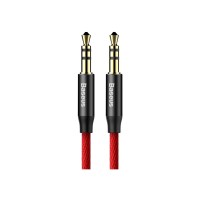 Кабель мультимедійний 3.5mm M to 3.5mm M 1.0m red-black Baseus (CAM30-B91)