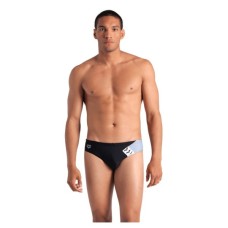 Плавки Arena Stripe Swim Briefs 007929-550 чорний, сірий 90 (3468337395201)