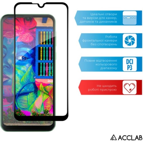 Скло захисне ACCLAB Full Glue Oscal C20 Pro Black (1283126582042)
