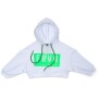 Кофта дитяча A-Yugi з капюшоном укорочена (4134-146G-white)