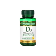 Вітамін Nature's Bounty Вітамін D3 швидкого вивільнення, 10000 МО, 250 мкг, Vitamin D, 7 (NRT35873)